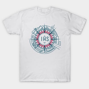 Digital illustration of a Jesuit Christian abstract symbol T-Shirt